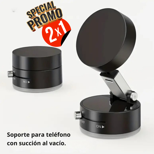 2x1 Soporte Magnético Premium para Teléfono con Succión al Vacío 360°