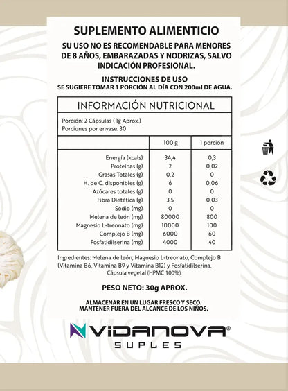Melena De León 1000mg 60 Caps